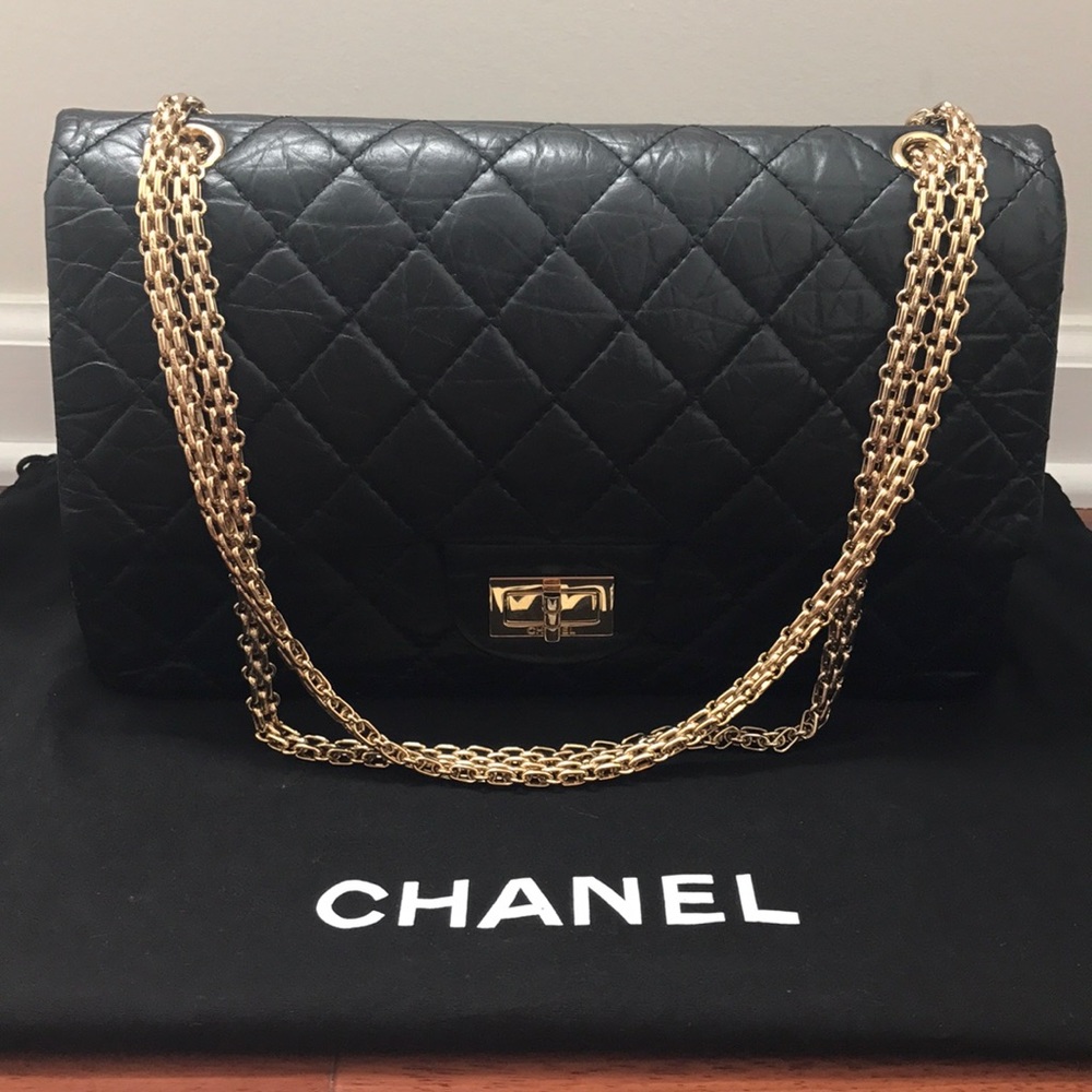 Auth Chanel Maxi 2.55 Reissue Mademoiselle 227